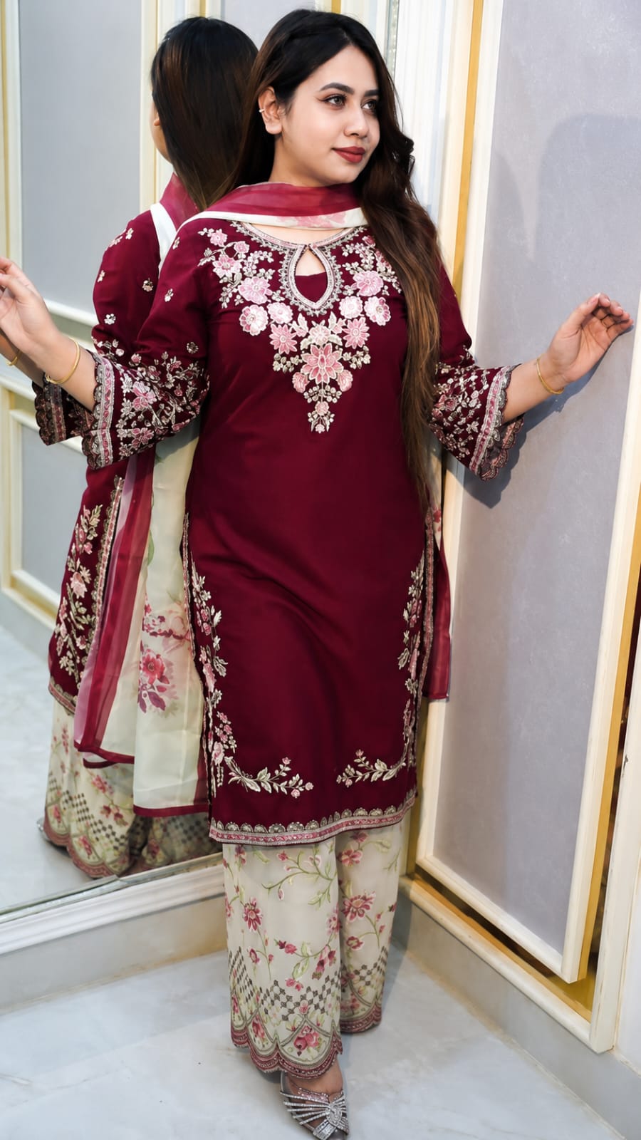 Red Wine Cotton Dress